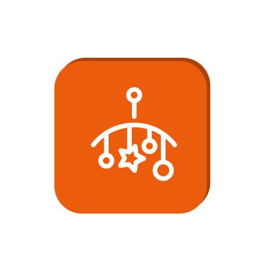 Bebek yatak atlıkarınca oyuncak yıldız ve topları, vektör çizim ile