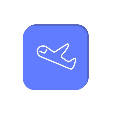 Beyaz hava düzlem vektör illüstrasyon izole 