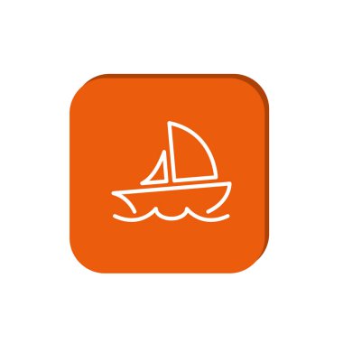 basit yat simgesi. vektör çizim 