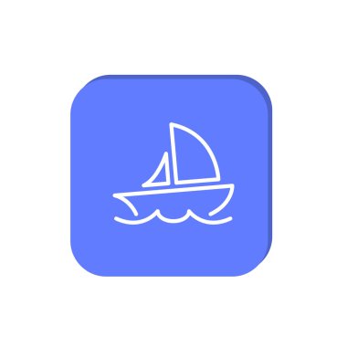 basit yat simgesi. vektör çizim 