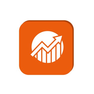 Grafik Web simgesi, büyüyen iş ok vektör illüstrasyon 