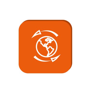 ok ile toprak planya vektör Illustration, dünya simgesi 