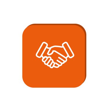 en az grafik Web simge illüstrasyon insanlar el sıkışması vektör 