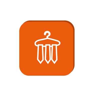 askı üzerinde boyun bağları basit, minimal grafik vektör Illustration 