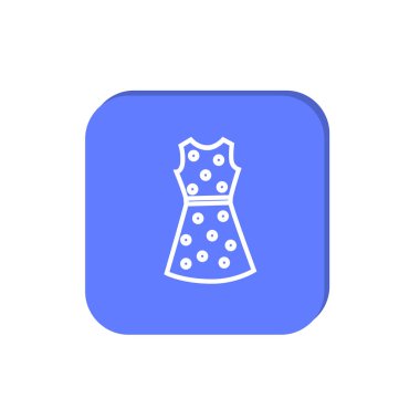 basit, en az grafik vektör illüstrasyon kadın elbise 