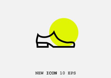 Erkek Ayakkabı basit, minimal grafik vektör illüstrasyon 