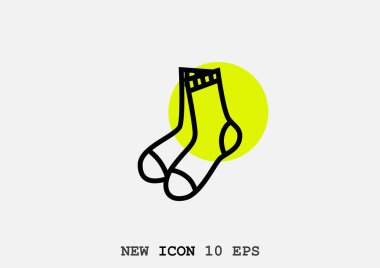 çorap basit, minimal grafik vektör illüstrasyon 