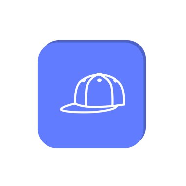 basit, en az grafik vektör illüstrasyon Cap Şapka 