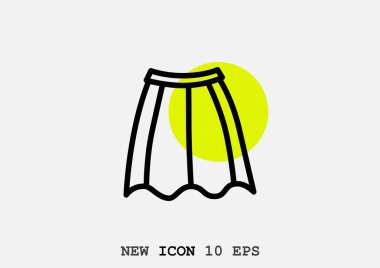 etek basit, minimal grafik vektör Illustration 