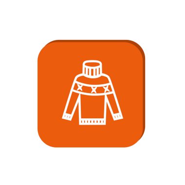 sıcak kazak bez basit, minimal grafik vektör illüstrasyon 