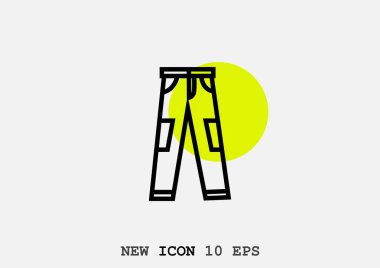 basit, minimal grafik vektör Illustration sportif aktif giyim pantolon 