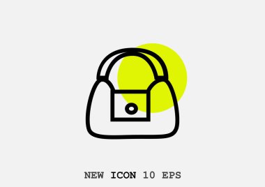 basit, en az grafik vektör illüstrasyon çanta 