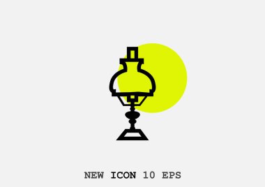 basit, minimal grafik vektör illüstrasyon lamba