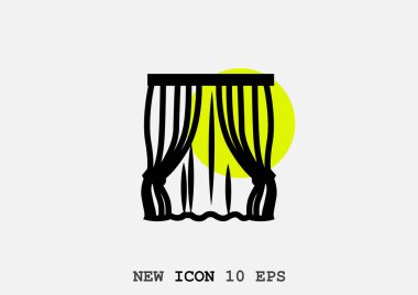 pencere perdeleri vektör Illustration 