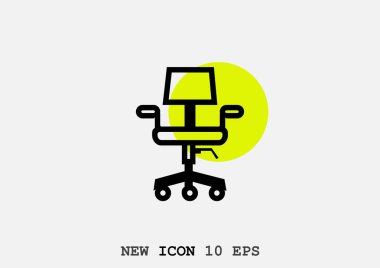 ofis koltuğu vektör çizim 