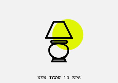 vektör çizim masa lambası 