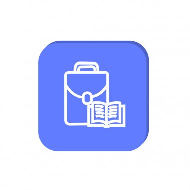 okul sırt çantası, vektör çizim silueti