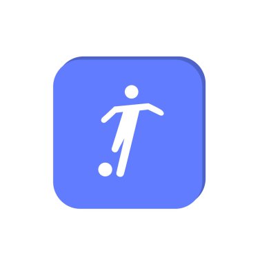 grafik vektör çizim topu, futbol ve futbol anlayışı ile çalışan kişi simgesi 