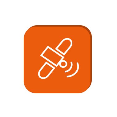 Uydu uçan ile basit simgesi