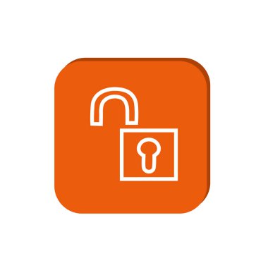 minimal grafik Web simgesi, asma kilit vektör Illustration 