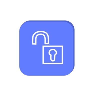 minimal grafik Web simgesi, asma kilit vektör Illustration 