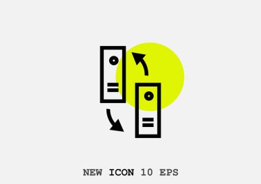 bilgi değişimi simgesi, vektör tasarımı