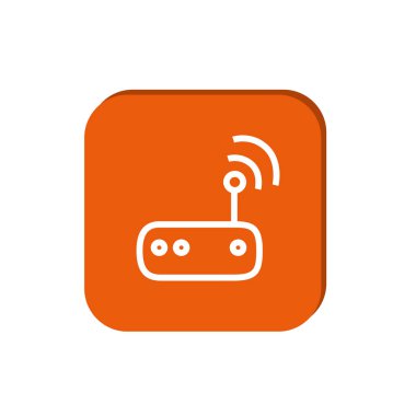 minimal grafik Web simgesi, WiFi yönlendirici vektör Illustration 