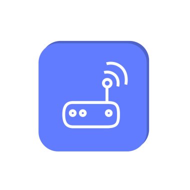 minimal grafik Web simgesi, WiFi yönlendirici vektör Illustration 