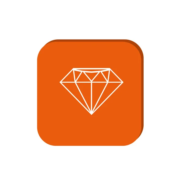 Vector Illustration Diamond Shape Gem — Stock Vector