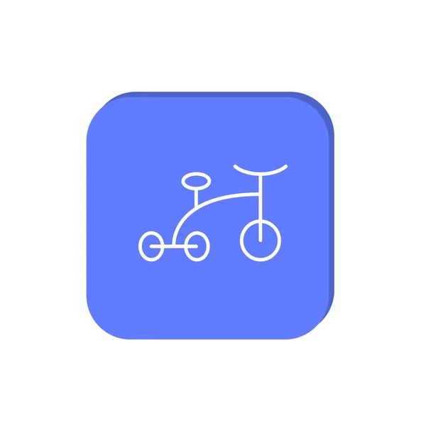 Ilustração Vetorial Bicicleta Infantil — Vetor de Stock