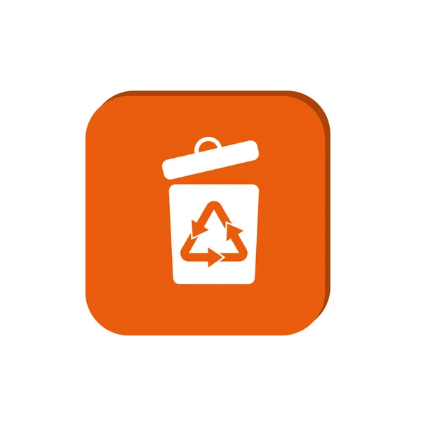 Ícone Gráfico Mínimo Web Ilustração Vetorial Setas Reciclagem Triângulo Tanque — Vetor de Stock
