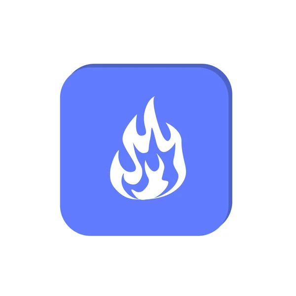 Minimale Graphic Web Icon Vector Illustratie Van Fire Flame — Stockvector