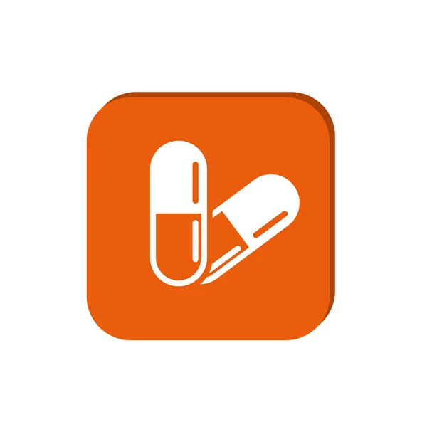 Minimale Grafische Web Ikone Vektorillustration Medizinischer Pillen — Stockvektor