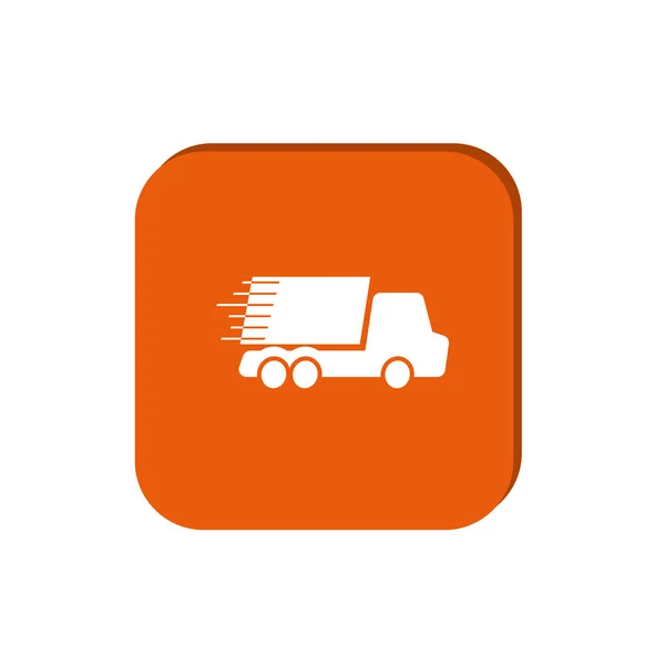 Vector Illustration Shipping Truck Car — Stock Vector