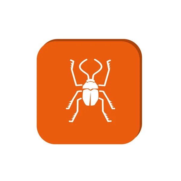 Minimal Graphic Web Icon Vector Illustration Spider Bug — Stock Vector