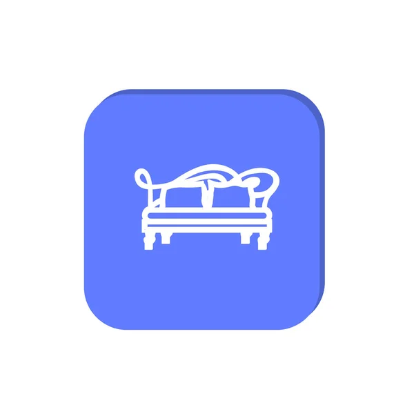 Minimal Graphic Web Icon Vector Illustration Comfortable Sofa — Stock Vector