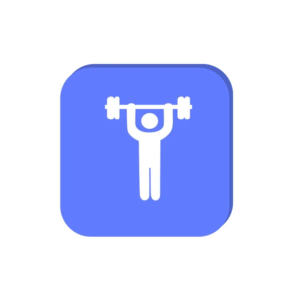 Sziluettjét súlyemelő ikon — Stock Vector