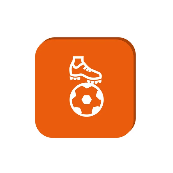 Illustration Vectorielle Graphique Une Botte Joueur Sportif Sur Ballon Football — Image vectorielle