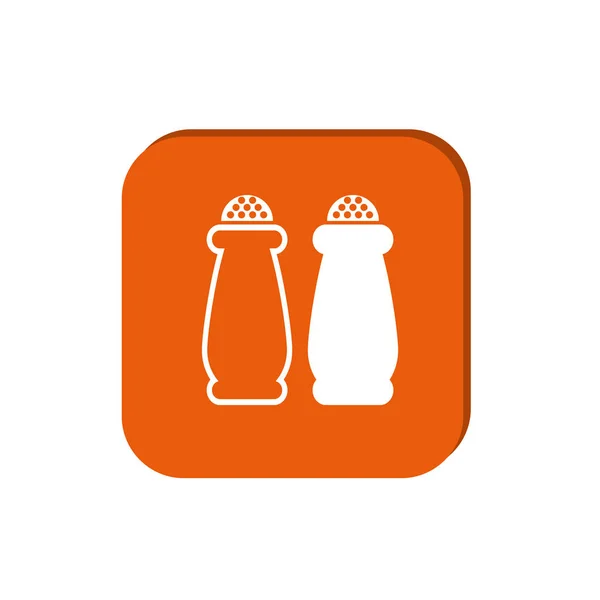 Icona Web Grafica Minimale Illustrazione Vettoriale Peperoni Bottiglie Sale Illustrazione Stock