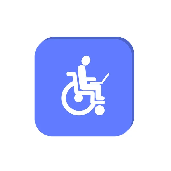 Инвалиды Инвалидной Коляске Простая Иконка Векторная Иллюстрация Векторная Графика