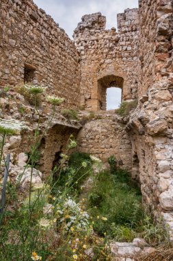 Mimari ve doğa Kritinia kale Rhodes island, Yunanistan