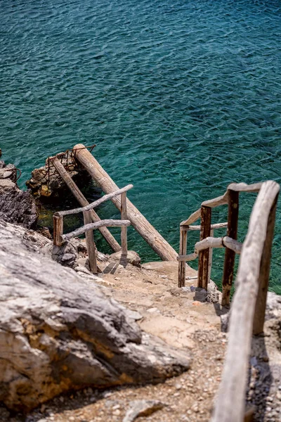 Галина Preveli пляжі з пальмами парку на острові Крит, Греція. — стокове фото