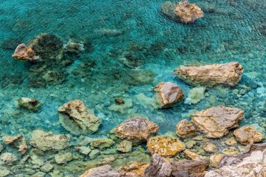 Preveli plaj avuç içi parkıyla adada Crete, Yunanistan .