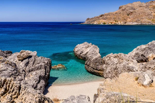 İnanılmaz Ammoudi Beach Crete Island, Yunanistan
