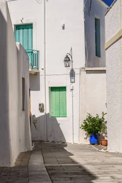 Calles Estilo Ciclades Arquitectura Pueblo Lefkes Isla Paros Grecia — Foto de Stock