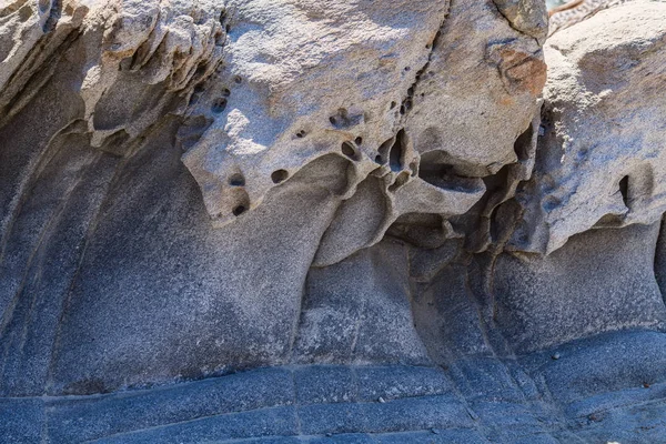 Ünlü Kolymbitres plaj ve büyük taşlar: Paros, Yunanistan. Cyclades Adası