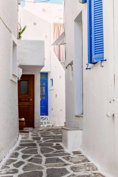 Ruas Aldeia Naoussa Ilha Paros Grécia — Fotografia de Stock