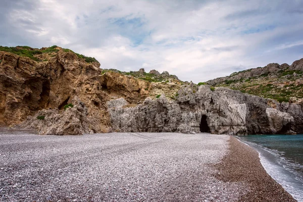 Rodos adasında Antonius kraliçe plaj yakınında Uzun plaj, Yunanistan. Dodekanes