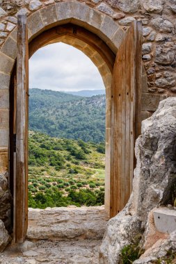 Rodos adasındaantik Kritinia kalesikalıntıları, Yunanistan