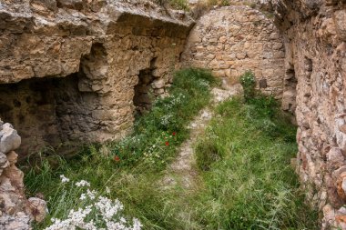 Rodos adasındaantik Kritinia kalesikalıntıları, Yunanistan